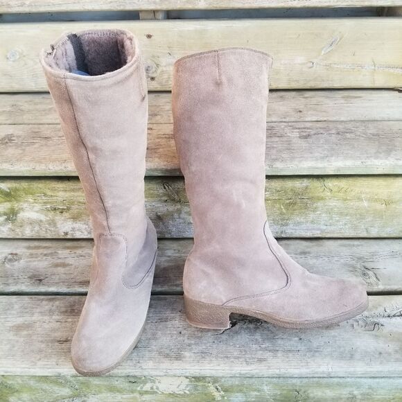 Vintage 90s y2k Morland Sheepskin 16" English Equestrian Shearling Boots 10.5 - Picture 2 of 15